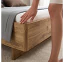 Lomadox Bett VIESTE-43 mit Nachttischen und Beleuchtung Graphit Eiche Bild 5