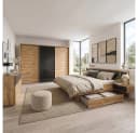 Lomadox Schlafzimmer-Set VIESTE-43 5-tlg. Graphit mit Eiche Bild 2