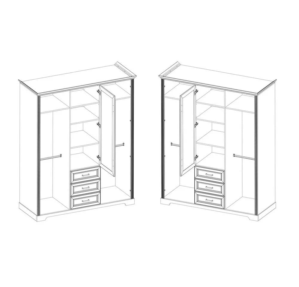Lomadox Babyzimmer-Komplettset JASPER-78 4-teilig Weiß Eiche Landhausstil - Bild 5