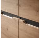 Lomadox Aktenschrank MANRESA-36 Graphit mit Eiche, 197 cm hoch Bild 1