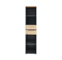 Lomadox Aktenschrank MANRESA-36 Graphit mit Eiche, 197 cm hoch Bild 3