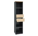 Lomadox Aktenschrank MANRESA-36 Graphit mit Eiche, 197 cm hoch Bild 4