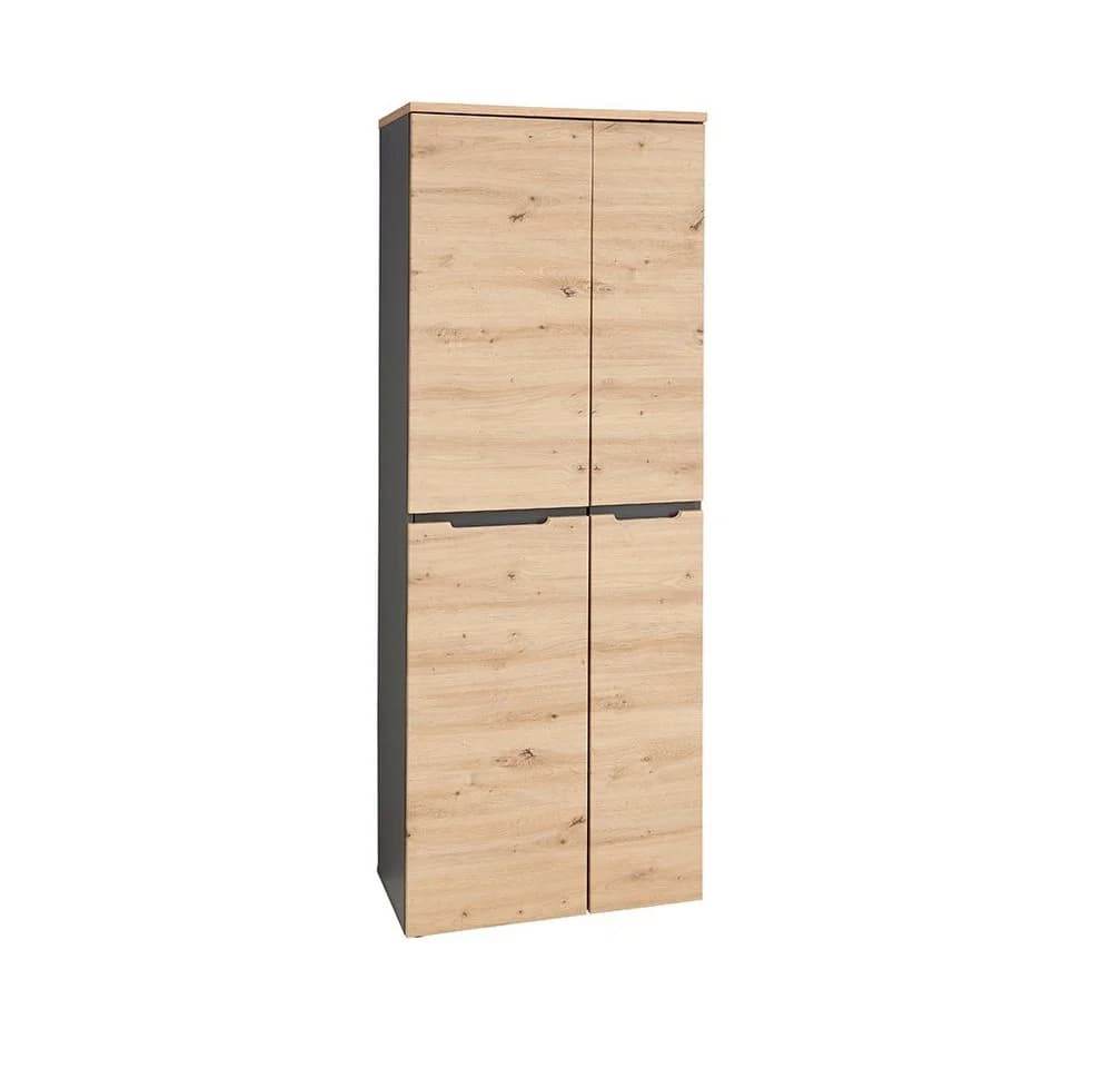 Lomadox Aktenschrank MANRESA-36 Graphit mit Eiche, 197 cm hoch - Bild 5