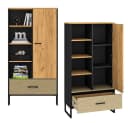 Lomadox Jugendzimmer-Set CASPER-131, 4-tlg. mit Schreibtisch in Schwarz/Eiche/Sandfarben Bild 5