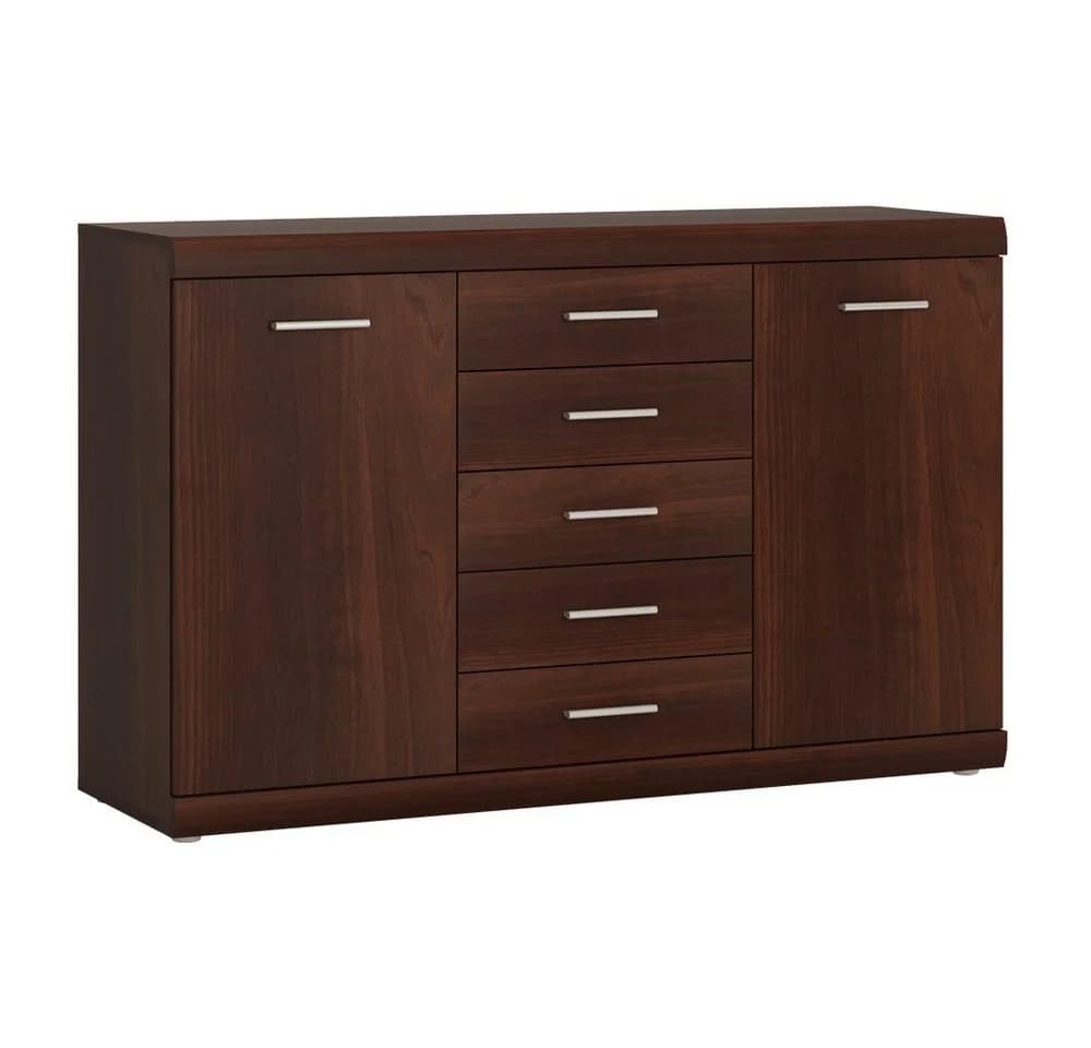 Lomadox Sideboard IMPERIA-129 140 cm Nussbaum Wohnzimmer braun retro - Bild 2