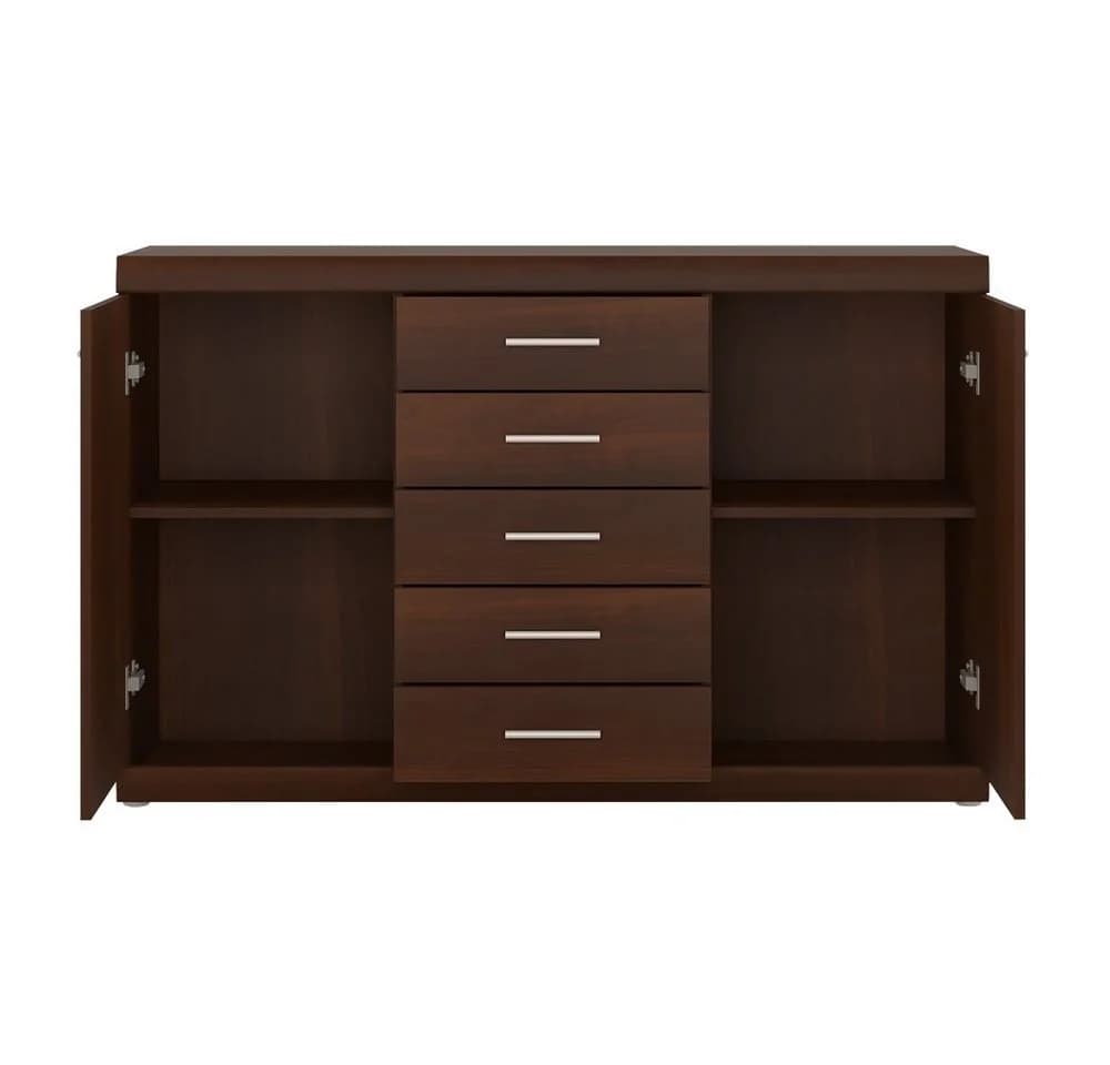Lomadox Sideboard IMPERIA-129 140 cm Nussbaum Wohnzimmer braun retro - Bild 3