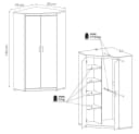 Lomadox Eckschrank IMPERIA-129 Nussbaum Wohnzimmer Flur Bild 3