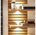 FALLON-55 Wohnzimmer-Set 4-tlg. Weiß/Eiche mit LED & Couchtisch Bild 1