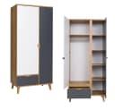 Lomadox Jugendzimmer-Set MARIBOR-132 4-tlg. Eiche Weiß Graphit Bild 1