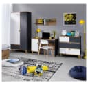 Lomadox Jugendzimmer-Set MARIBOR-132 4-tlg. Eiche Weiß Graphit Bild 2