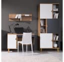 Lomadox Jugendzimmer-Set MARIBOR-132 3-tlg. Eiche/Weiß/Graphit Bild 2