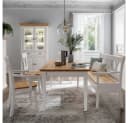 Lomadox Sitzbank ESBJERG-69 Weiß Lackiert mit Eiche Geölt Landhausstil Bild 4