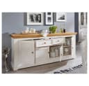 Lomadox Sideboard WARNA-69 Kiefer weiß Eiche Landhaus Bild 1