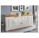 Lomadox Sideboard WARNA-69 Kiefer weiß Eiche Landhaus Bild 2