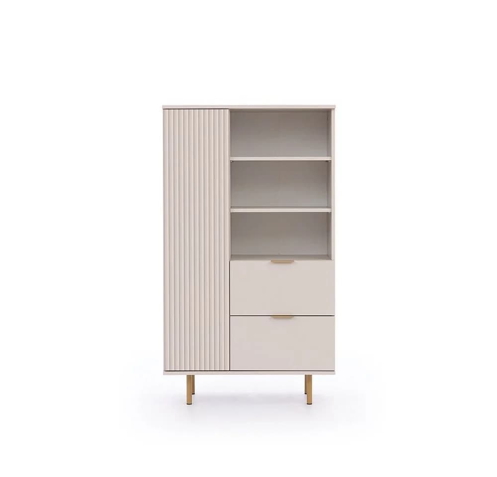 Lomadox Highboard NADOR-132 Kaschmir Gold Metallgriffe - Bild 3