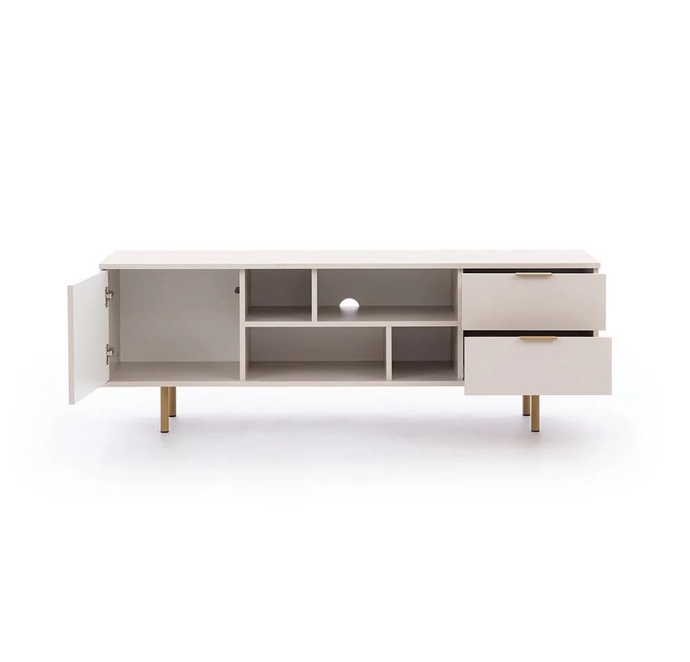 Lomadox Lowboard NADOR-132 Kaschmir Gold Metallgriffe
