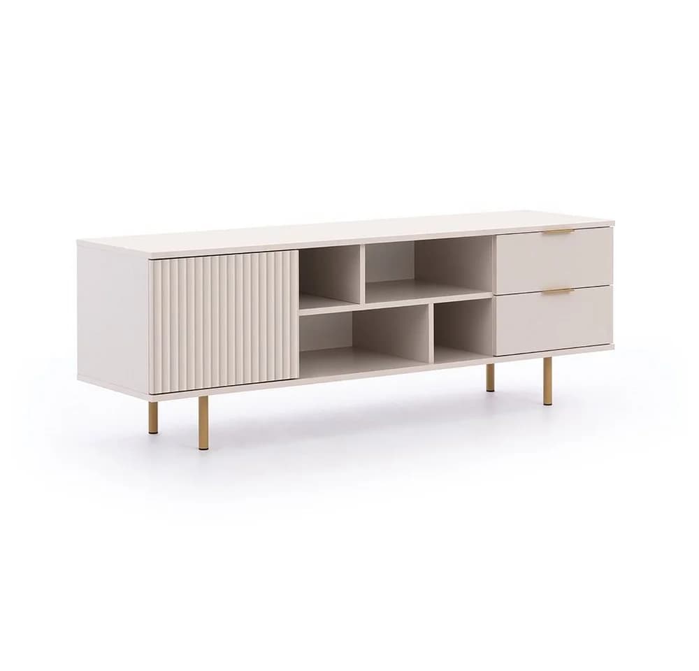 Lomadox Lowboard NADOR-132 Kaschmir Gold Metallgriffe - Bild 2