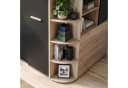 Lomadox Kleiderschrank CANTON-43 Eiche Nb. mit Graphit & Spiegel Bild 1