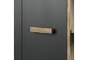 Lomadox Kleiderschrank CANTON-43 Eiche Nb. mit Graphit & Spiegel Bild 4