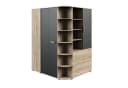 Lomadox Kleiderschrank CANTON-43 Eiche Nb. mit Graphit & Spiegel Bild 5