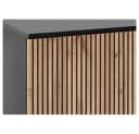 Lomadox Highboard SIBARI-160 Schwarz Wotan Eiche Nb. Push-to-open Bild 4