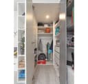 Lomadox Kleiderschrank SEATTLE-133 begehbar 135x135cm in Beton/weiß Bild 1