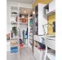 Lomadox Kleiderschrank SEATTLE-133 begehbar 135x135cm in Beton/weiß Bild 3