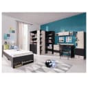 Lomadox Kleiderschrank PITTSBURGH-133 Begehbar Schwarz/Beige Eiche Bild 3