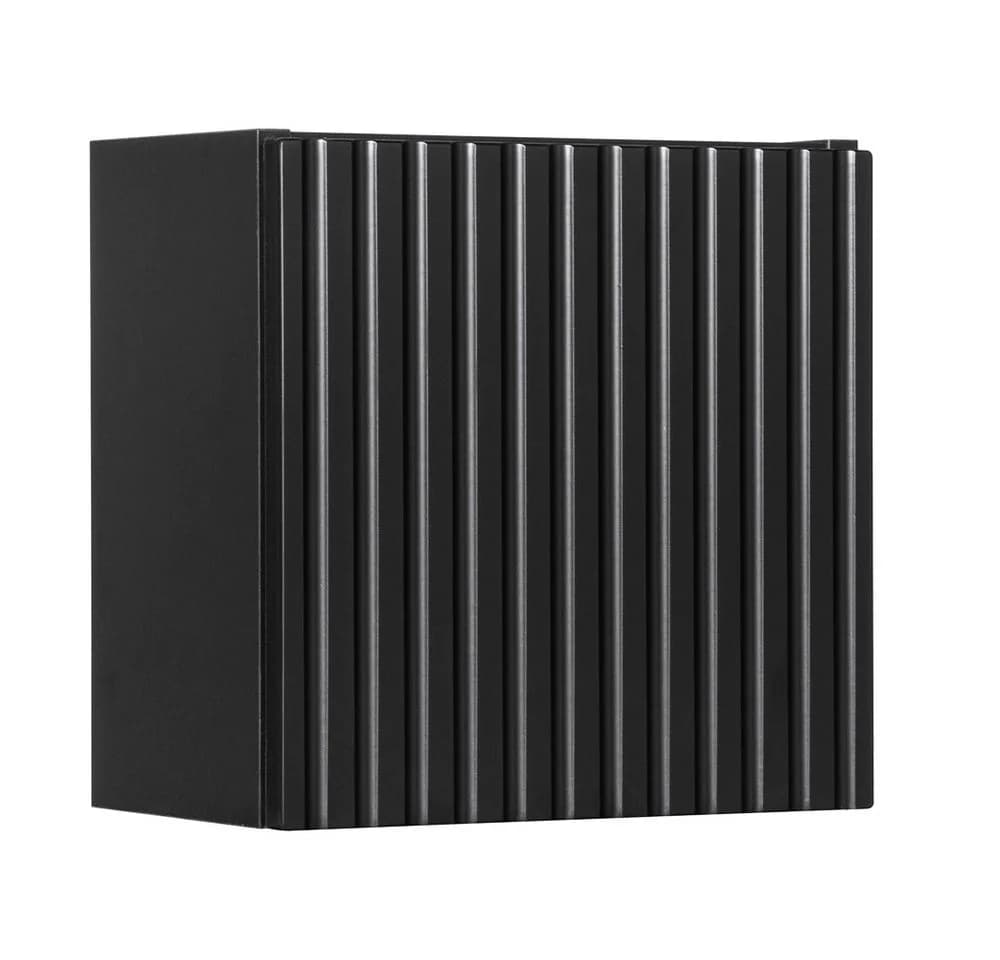 Lomadox Hängeschrank NEWPORT-56 Schwarz Gerillte Front Softclose