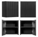 Lomadox Hängeschrank NEWPORT-56 Schwarz Gerillte Front Softclose Bild 2