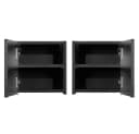 Lomadox Hängeschrank NEWPORT-56 Schwarz Gerillte Front Softclose Bild 3