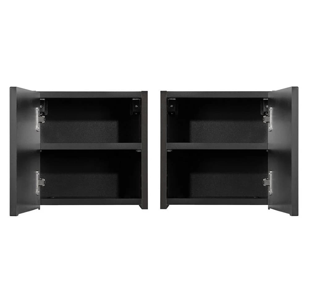 Lomadox Hängeschrank NEWPORT-56 Schwarz Gerillte Front Softclose - Bild 3