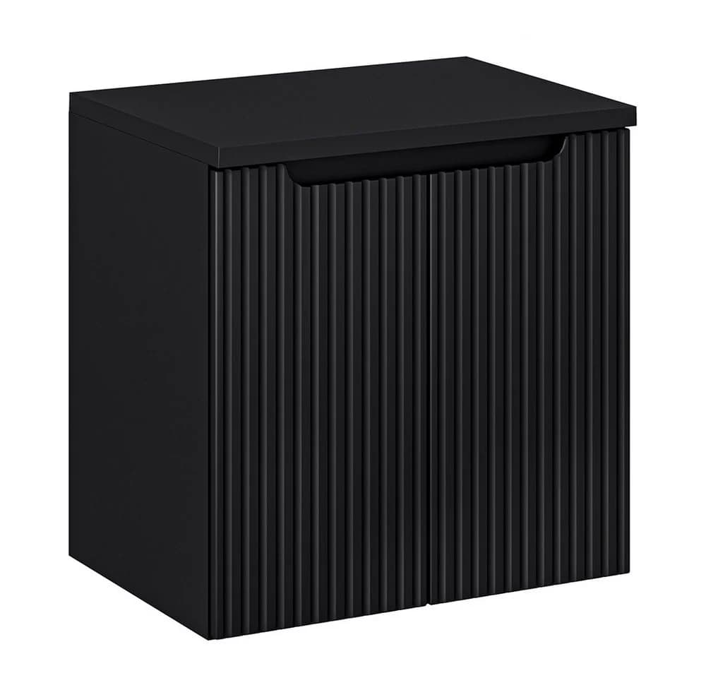 Lomadox Waschtischplatte NEWPORT-56-BLACK Schwarz Modern - Bild 3
