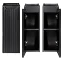 Lomadox Unterschrank NEWPORT-56-BLACK 20cm Grifflos Schwarz Bild 2