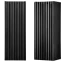 Lomadox Hängeschrank NEWPORT-56-BLACK 20cm Badschwarz gerillte Front Bild 1