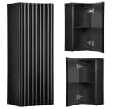 Lomadox Hängeschrank NEWPORT-56-BLACK 20cm Badschwarz gerillte Front Bild 2