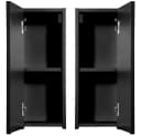 Lomadox Hängeschrank NEWPORT-56-BLACK 20cm Badschwarz gerillte Front Bild 3