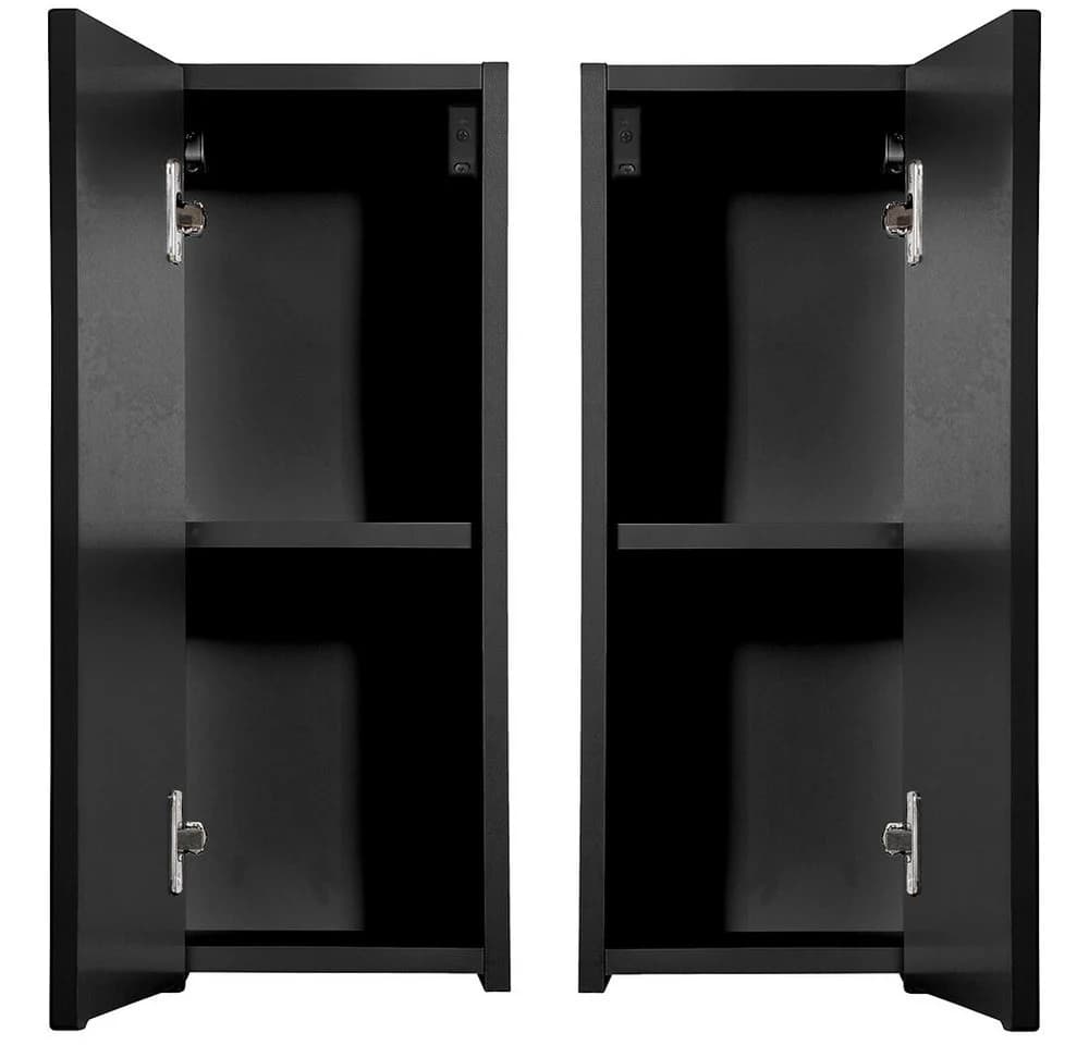 Lomadox Hängeschrank NEWPORT-56-BLACK 20cm Badschwarz gerillte Front - Bild 3