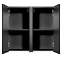 Lomadox Hängeschrank NEWPORT 30cm Schwarz Gerillt Grifflos Bild 1