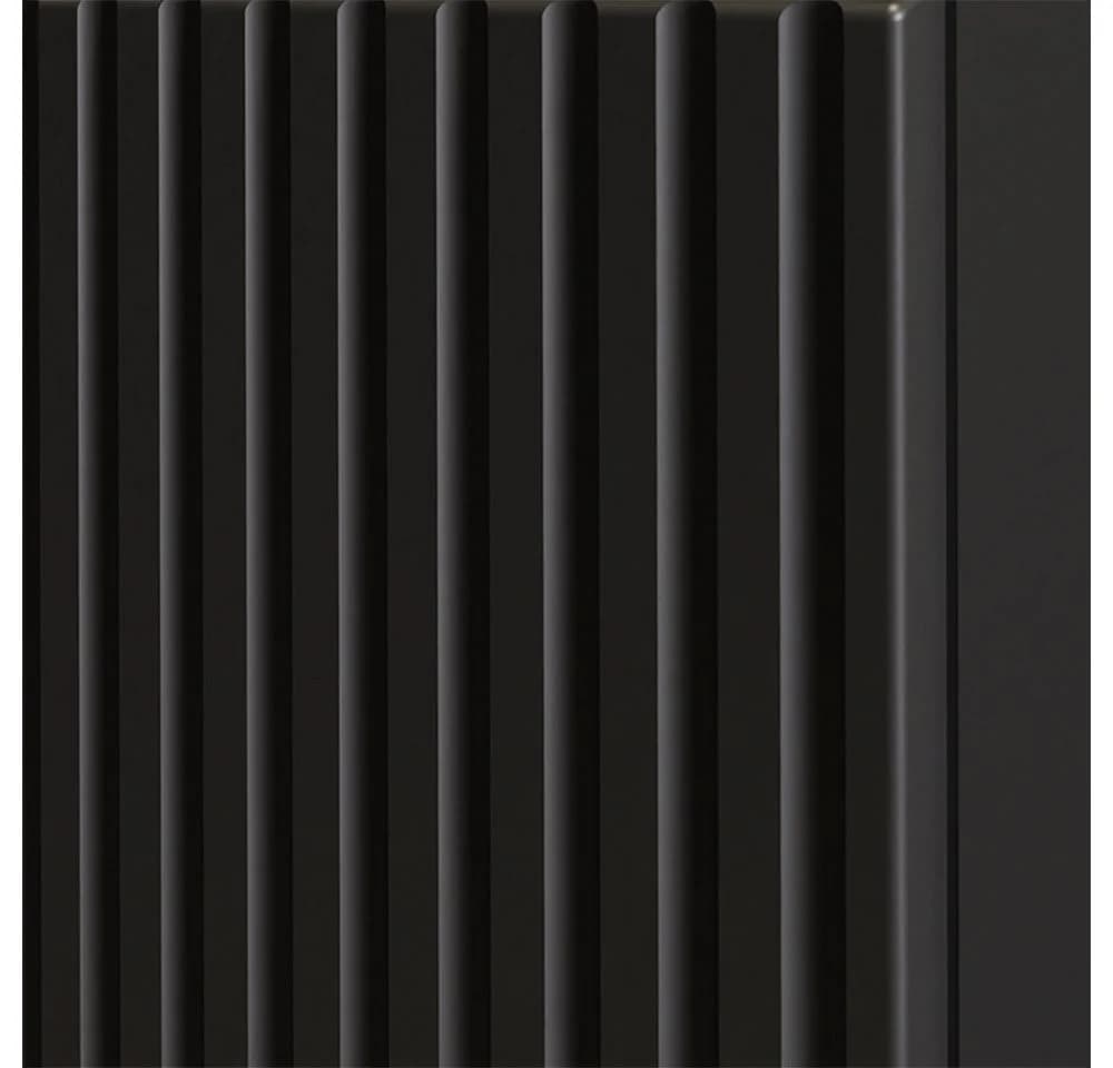 Lomadox Hängeschrank NEWPORT 30cm Schwarz Gerillt Grifflos - Bild 4