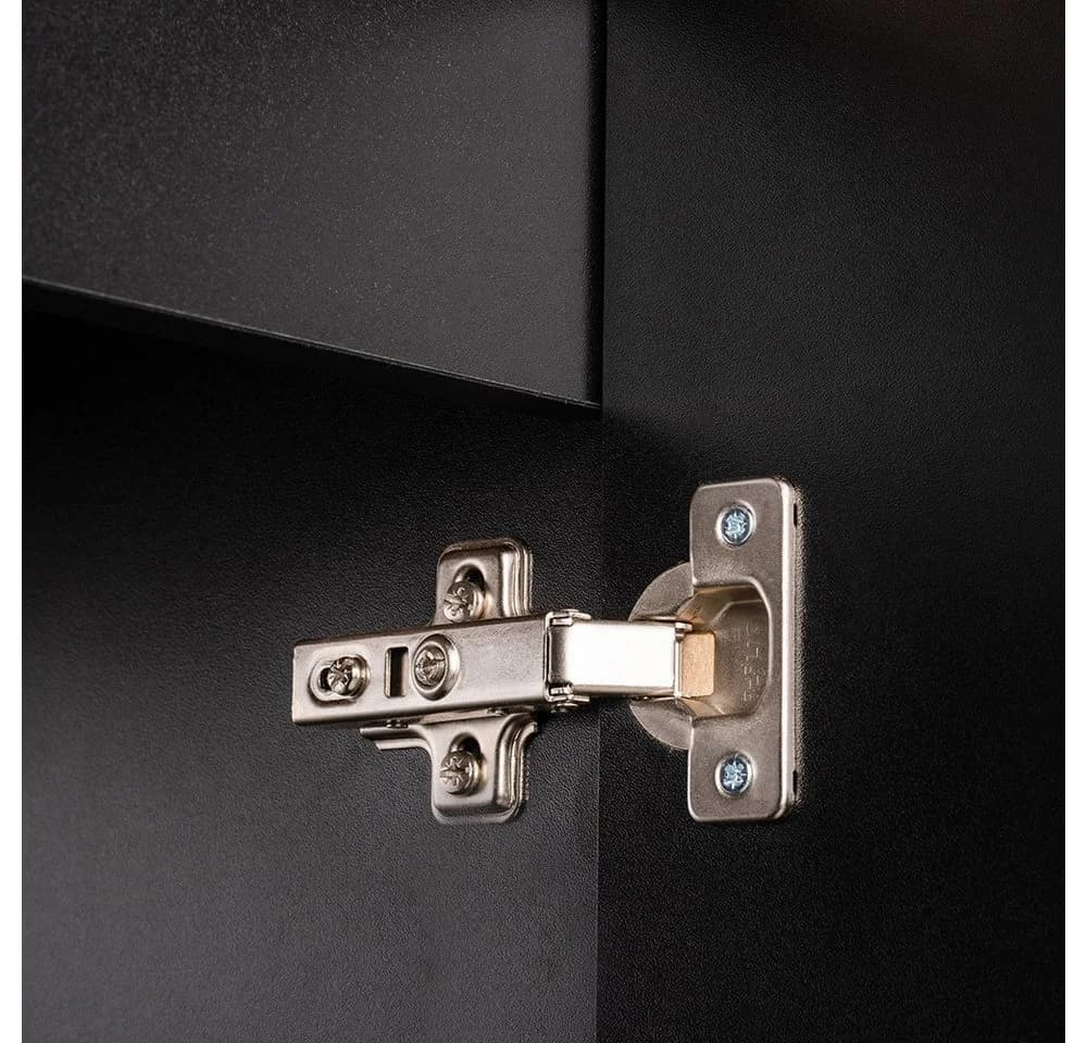 Lomadox Hängeschrank NEWPORT 30cm Schwarz Gerillt Grifflos - Bild 5