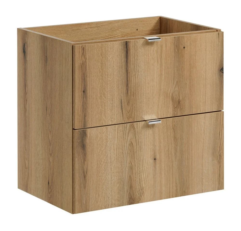 Lomadox Waschtischunterschrank NEWPORT-56-OAK Eiche Metallgriffe - Bild 2