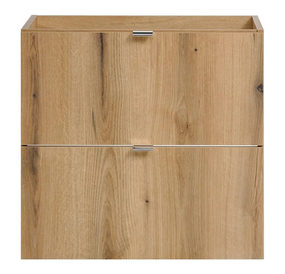 Lomadox Waschtischunterschrank NEWPORT-56-OAK Eiche Metallgriffe - Bild 3