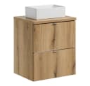 Lomadox Waschtischplatte NEWPORT-56-OAK 50cm Eiche Bild 5
