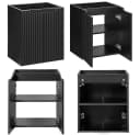 Lomadox Waschtischunterschrank NEWPORT-56-BLACK Schwarz Softclose Bild 3