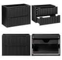 Lomadox Waschbeckenschrank NEWPORT 80 cm Schwarz Modern Bild 5