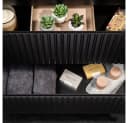 Lomadox Waschtischunterschrank NEWPORT-56-BLACK Schwarz Gerillte Front Softclose Bild 1