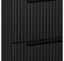 Lomadox Waschtischunterschrank NEWPORT-56-BLACK Schwarz Gerillte Front Softclose Bild 5