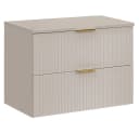 Lomadox Waschtisch ADELAIDE-56-CASHMERE, Waschtischschrank 80cm, Kaschmir mit gerillter Front Bild 2