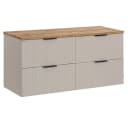 Lomadox Waschtischschrank ADELAIDE-56-CASHMERE mit gerillter Front Bild 2